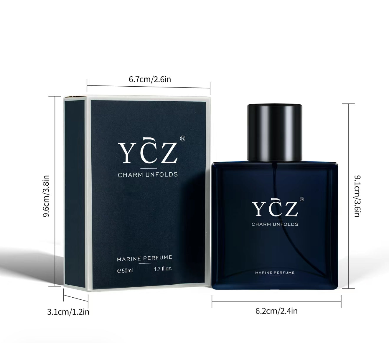 YCZ midnight marine cologne long lasting men . Perfume men.s cologne men’s Gift 1.7 oz (50ml